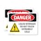 Signmission Liquid Nitrogen Do Not Touch Extremely Cold Danger Sign, Plastic, 10in W x 7in L, 2PK OS-2PACK-DS-P-710-L-1422 - alternate 1